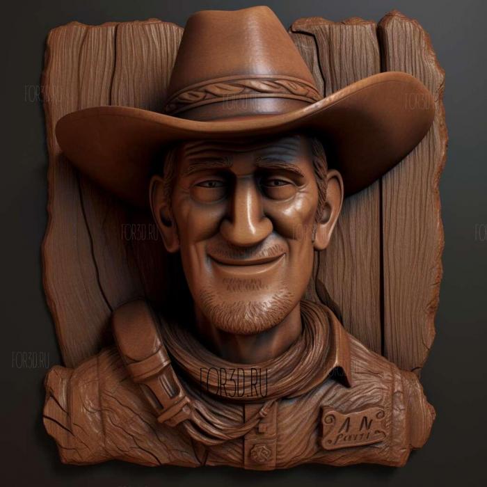 Sheriff Woody 3 stl model for CNC